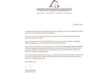 Carta Maurice Bonamigo